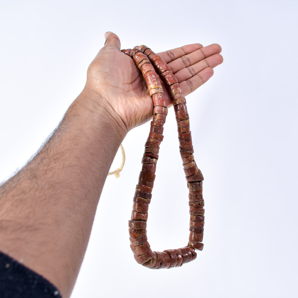 Bauxite Stone Graduated Beads Ghana 36 Inch