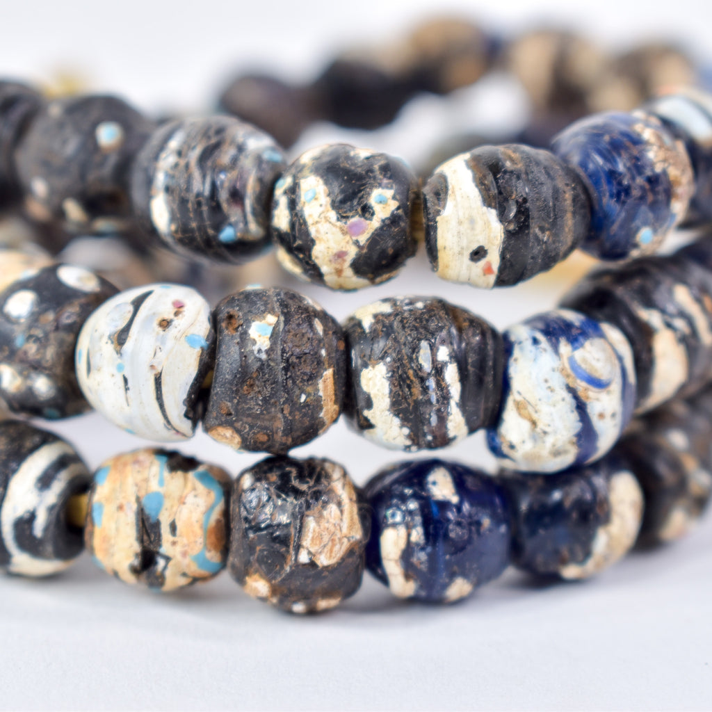 Old Venetian Black and White Trade Beads