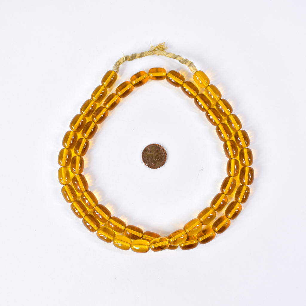 2 Strands Bohemian Glass Trade Beads 30 Inch
