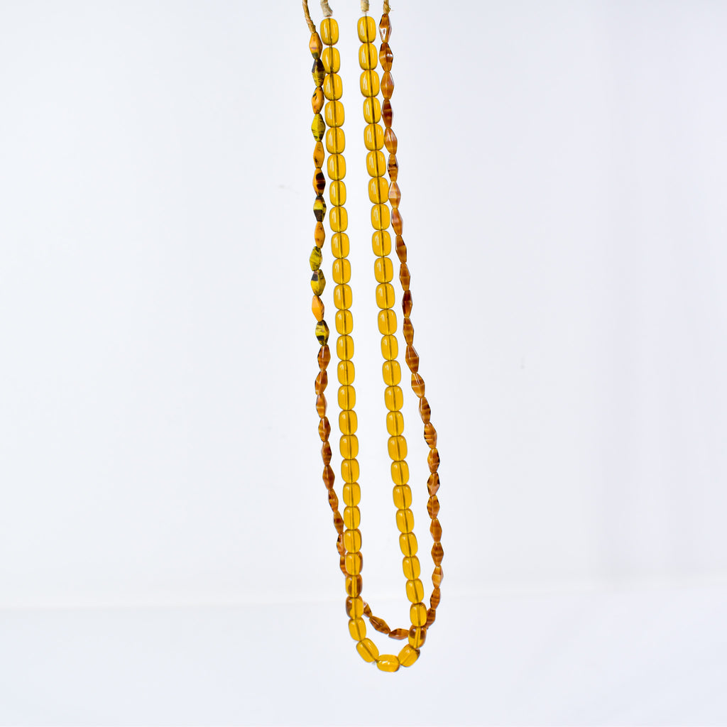 2 Strands Bohemian Glass Trade Beads 30 Inch