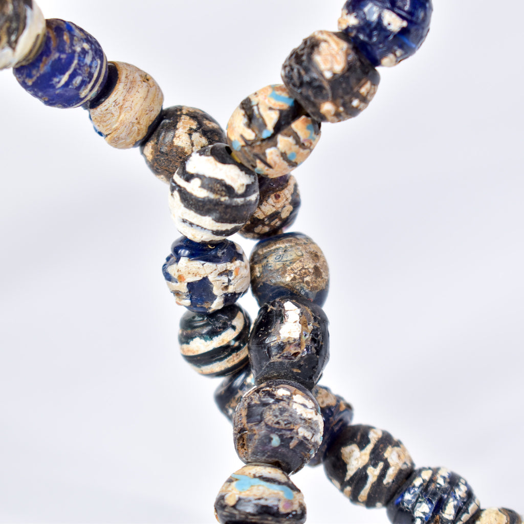 Old Venetian Black and White Trade Beads