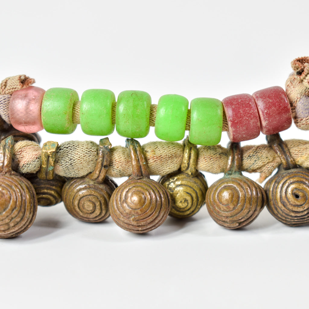 Igbo 'Bug' Brass Bells and Trade Beads Nigeria