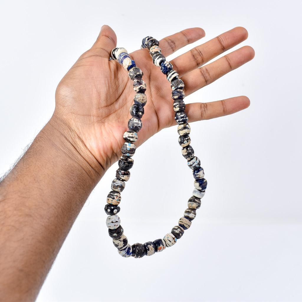 Old Venetian Black and White Trade Beads