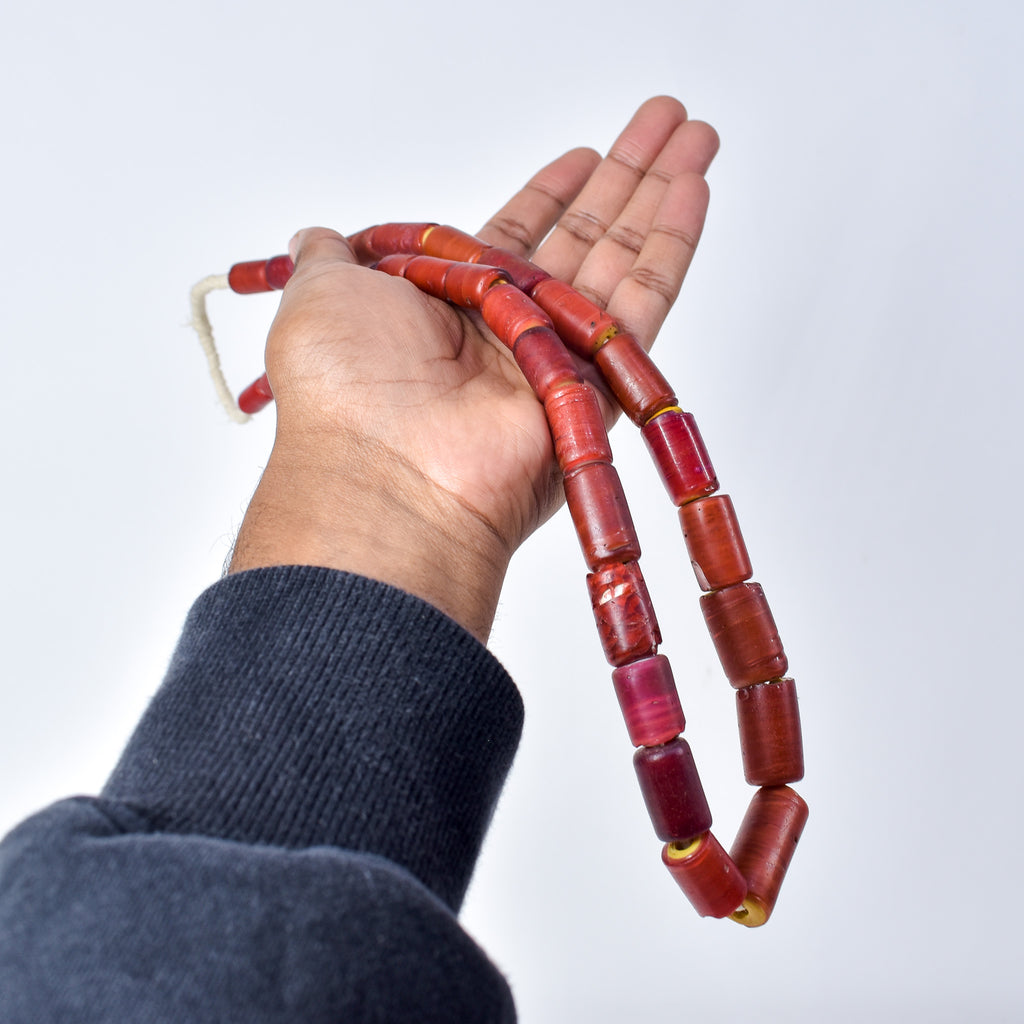 Cornaline d'Aleppo Venetian Trade Beads 30 inch