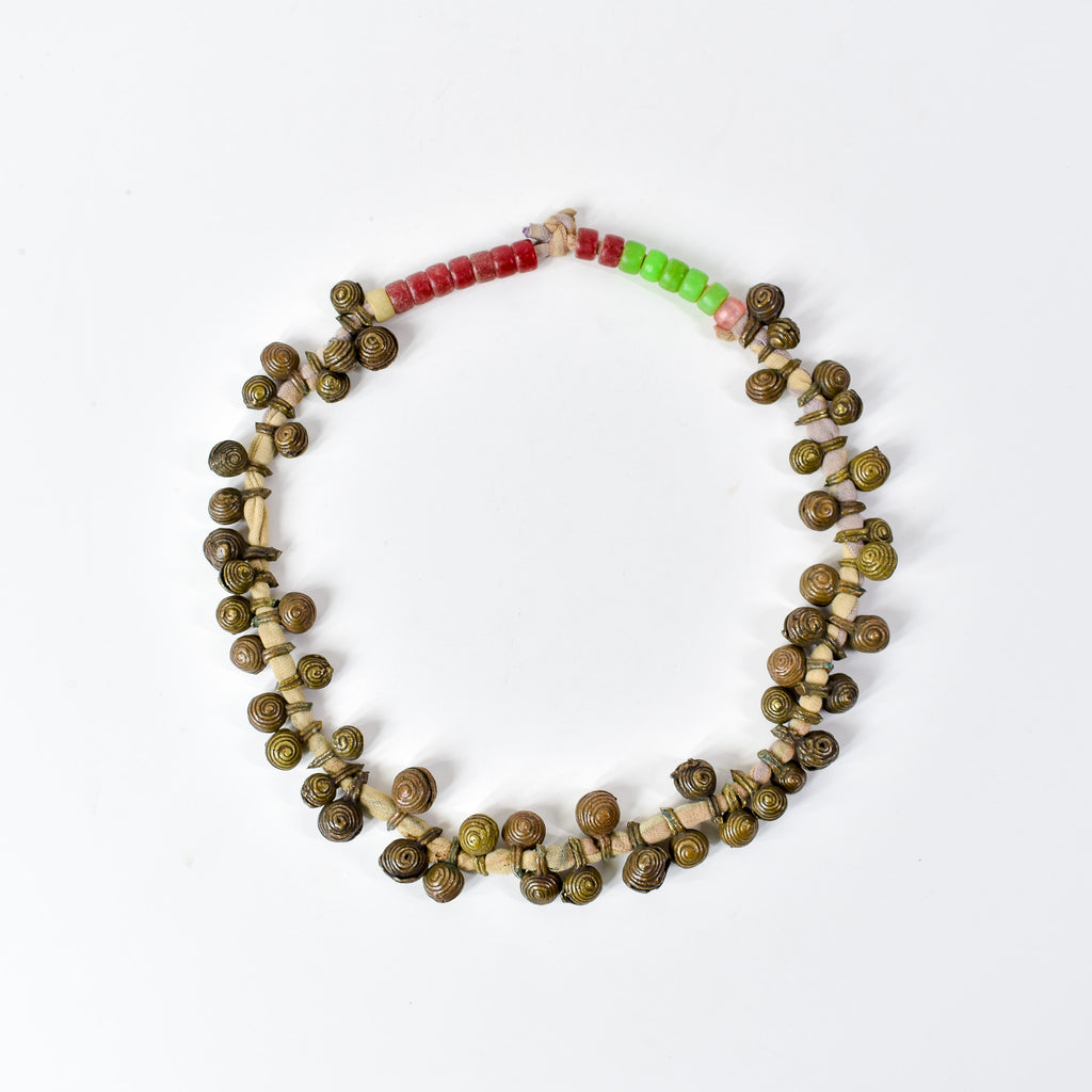 Igbo 'Bug' Brass Bells and Trade Beads Nigeria