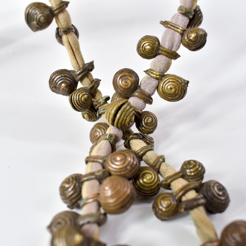 Igbo 'Bug' Brass Bells and Trade Beads Nigeria