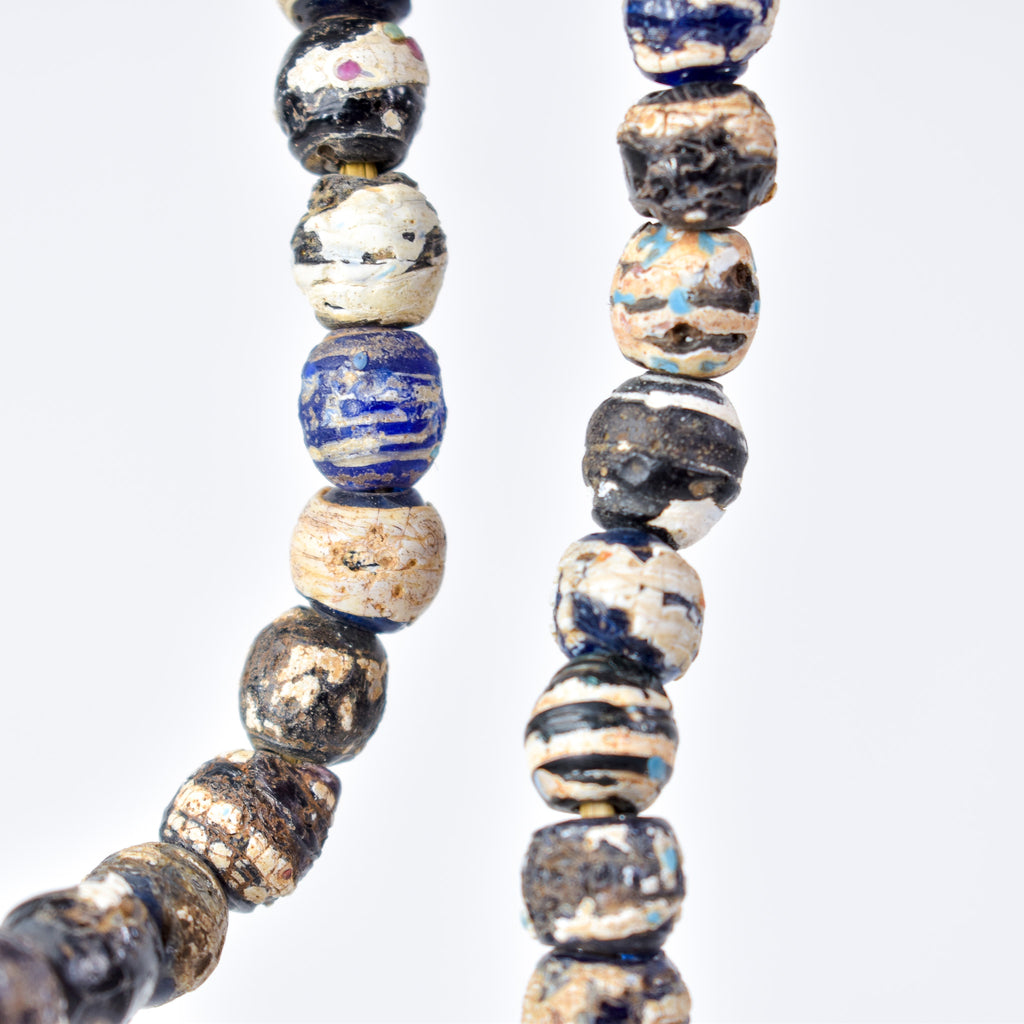 Old Venetian Black and White Trade Beads