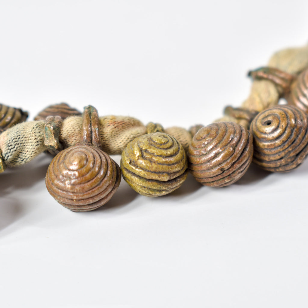 Igbo 'Bug' Brass Bells and Trade Beads Nigeria