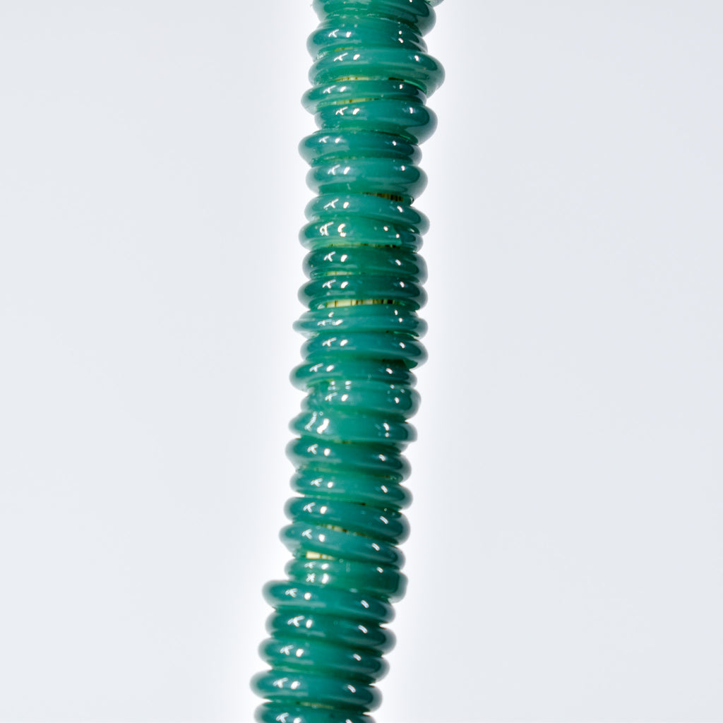 Italian Glass Rings Teal Green Trade Beads