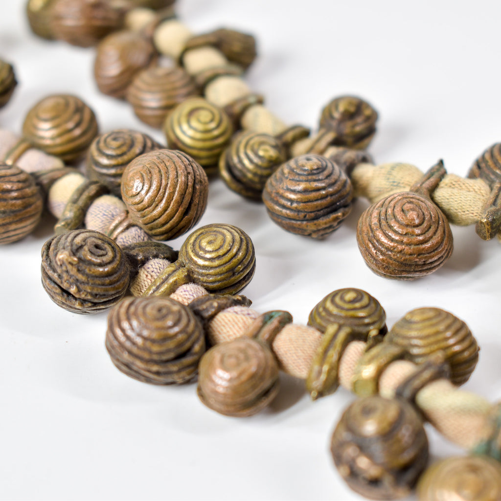 Igbo 'Bug' Brass Bells and Trade Beads Nigeria