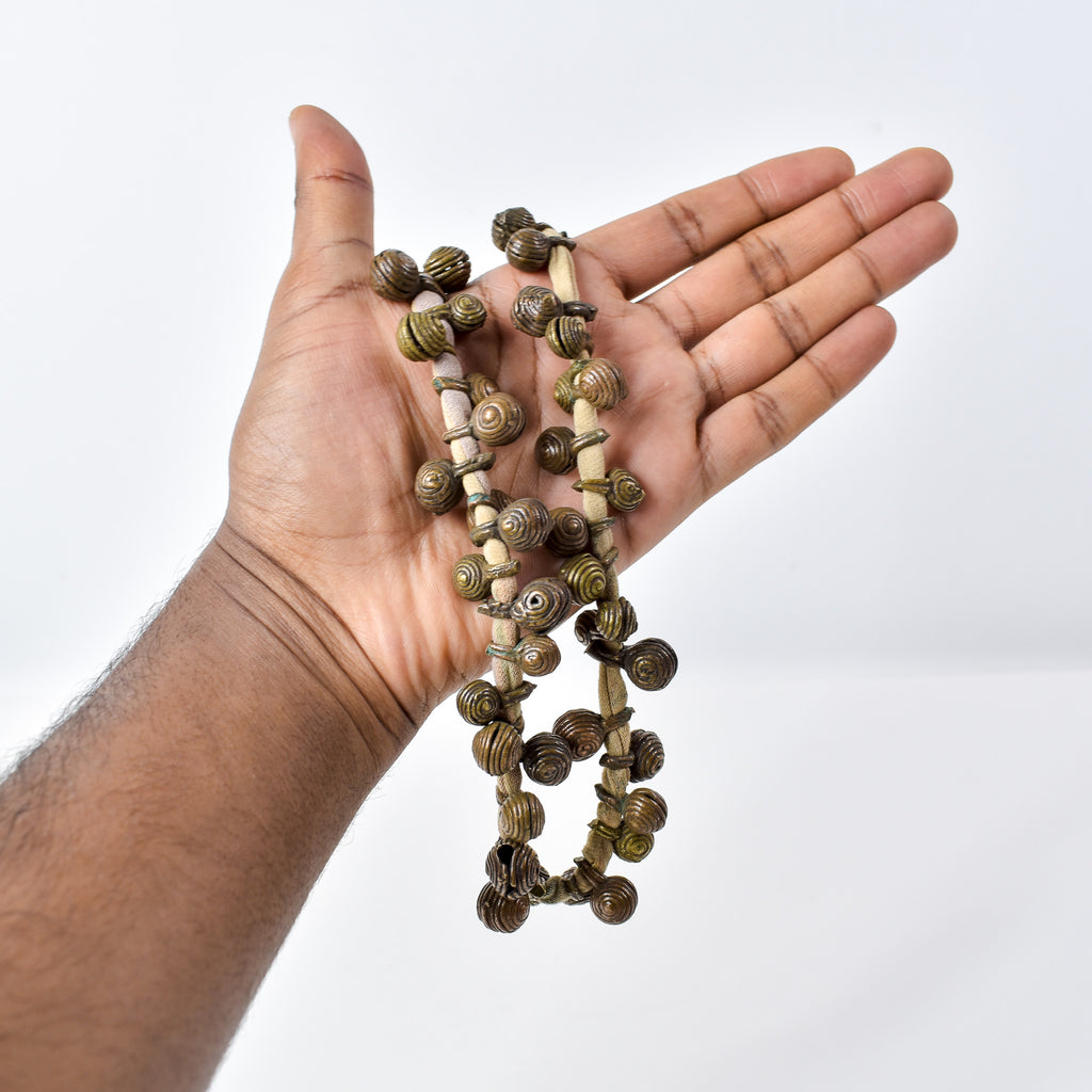Igbo 'Bug' Brass Bells and Trade Beads Nigeria