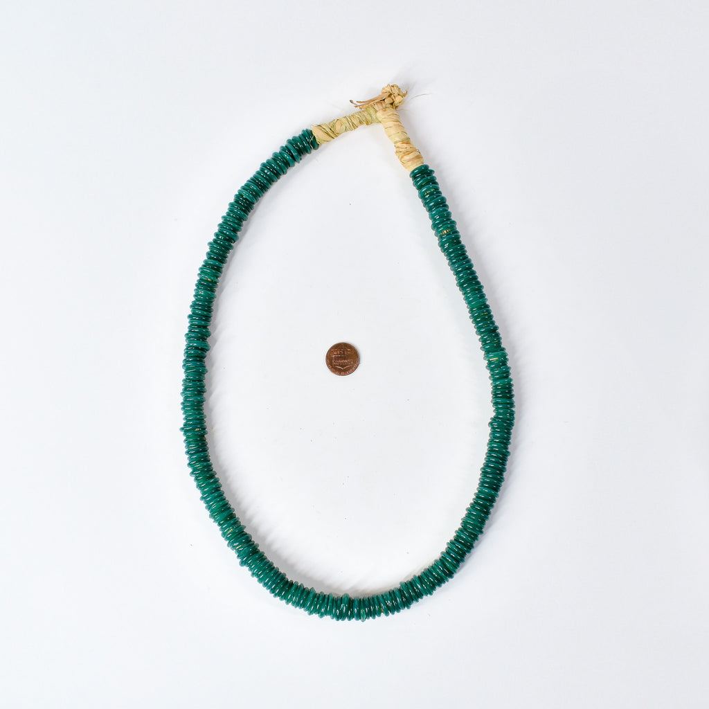 Italian Glass Rings Teal Green Trade Beads