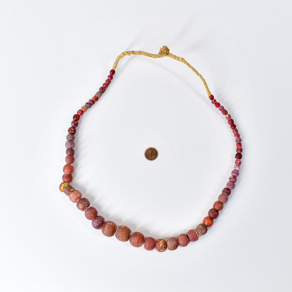 Cornaline d'Aleppo Graduated Venetian Trade Beads 30 Inch