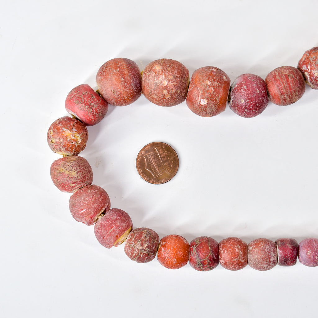 Cornaline d'Aleppo Graduated Venetian Trade Beads 30 Inch