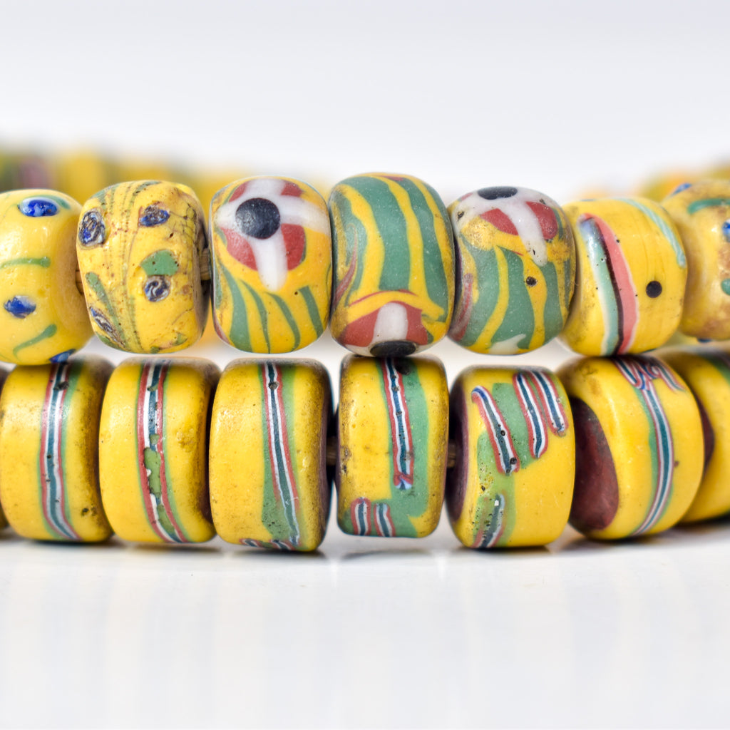 Venetian Mixed Yellow Trade Beads