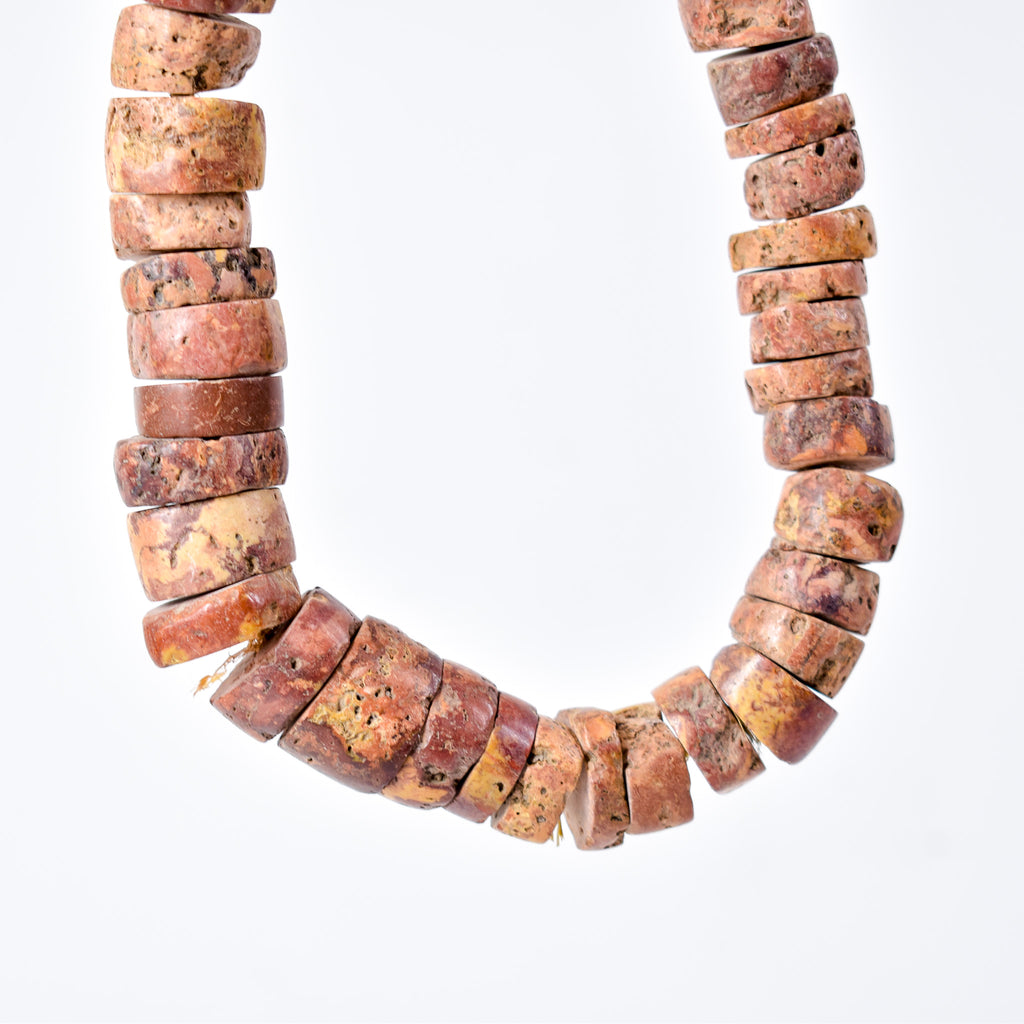 Bauxite Stone Beads Ghana 34 Inch