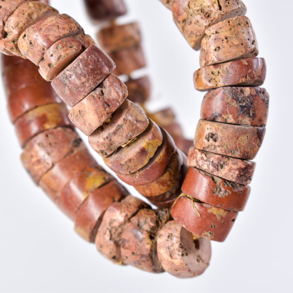 Bauxite Stone Beads Ghana 34 Inch