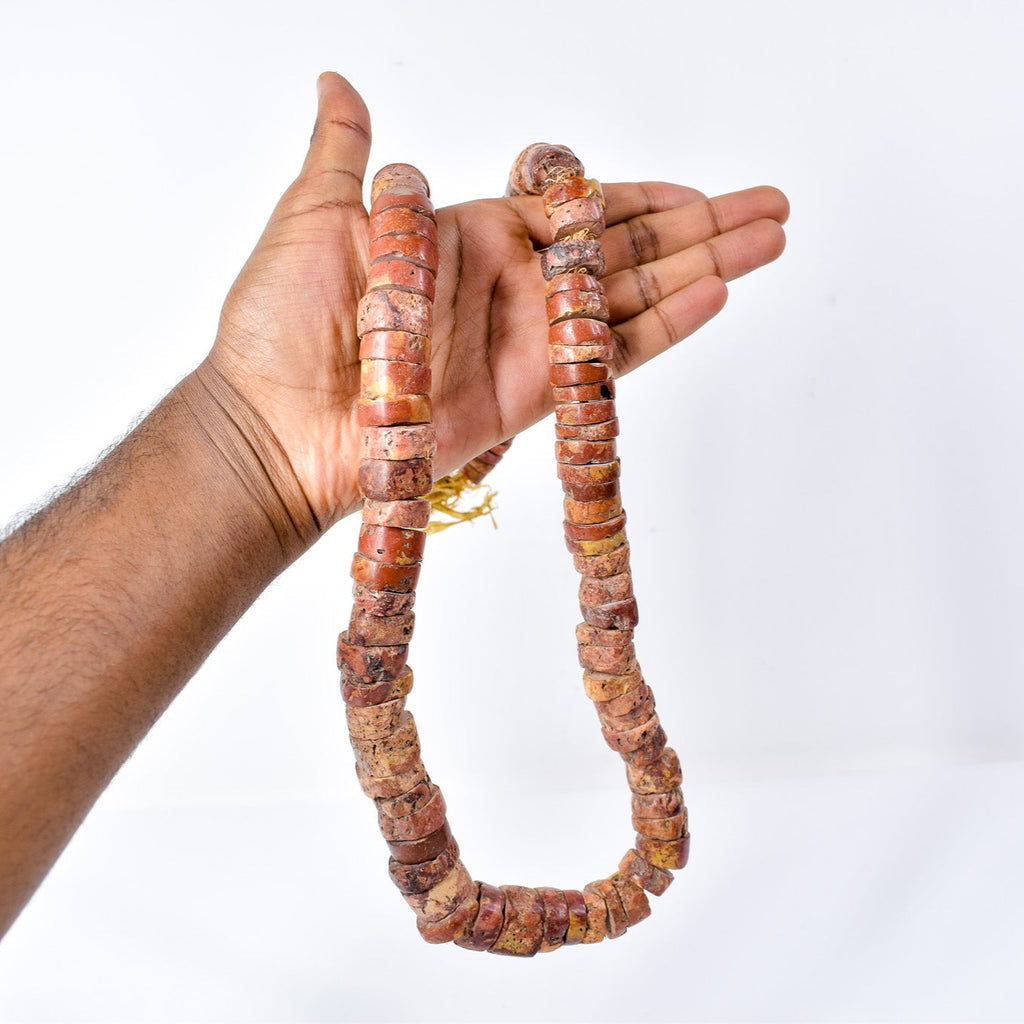 Bauxite Stone Beads Ghana 34 Inch