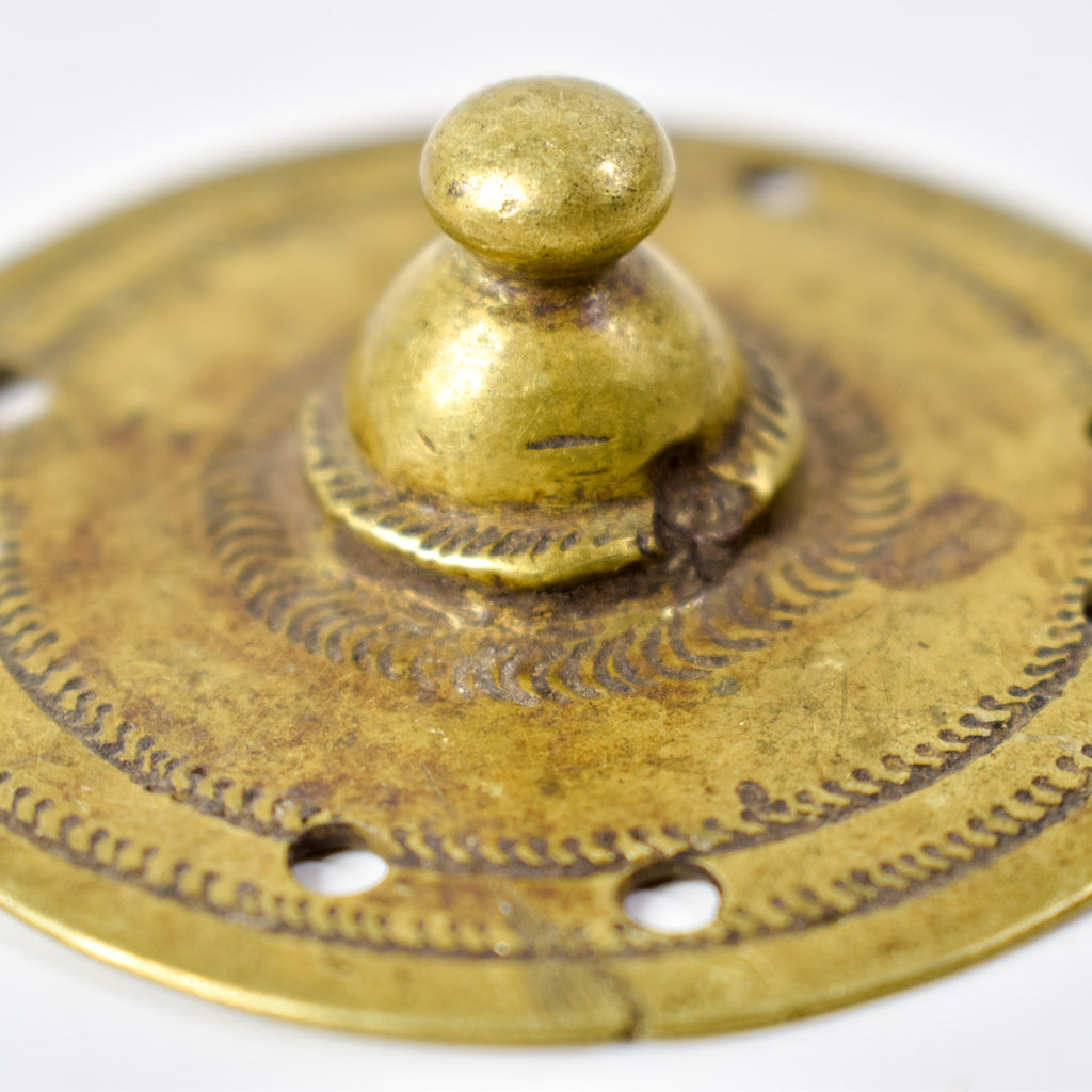 2 Brass Ethiopian Shield Pendants