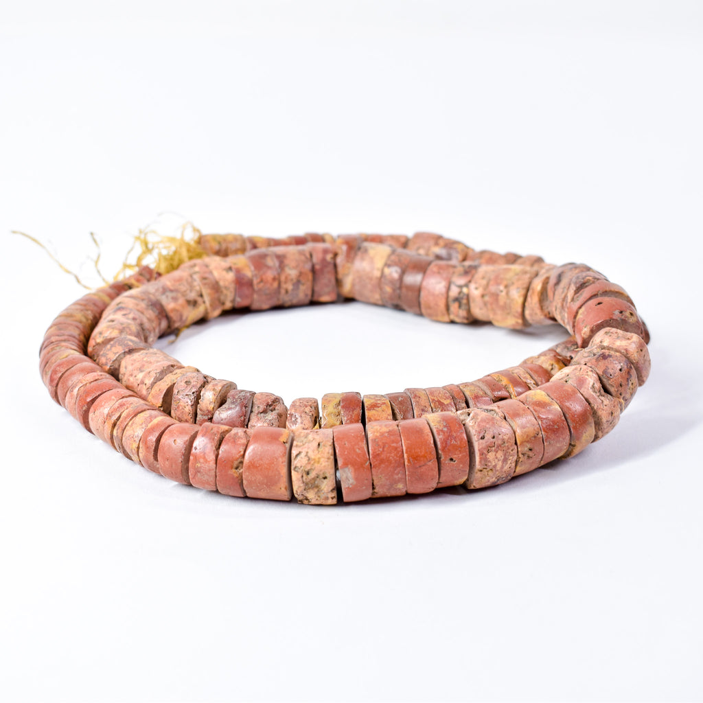 Bauxite Stone Beads Ghana 34 Inch