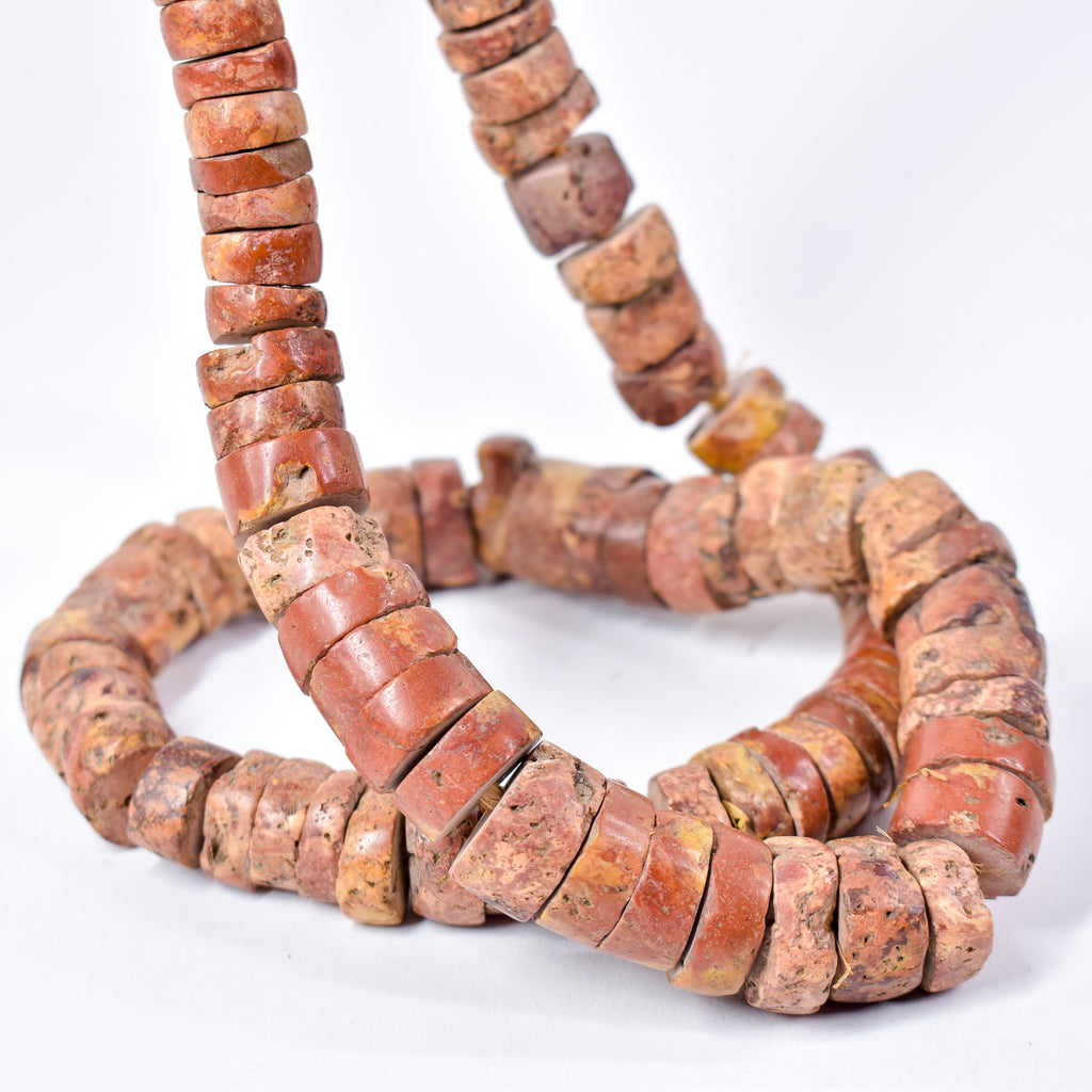 Bauxite Stone Beads Ghana 34 Inch