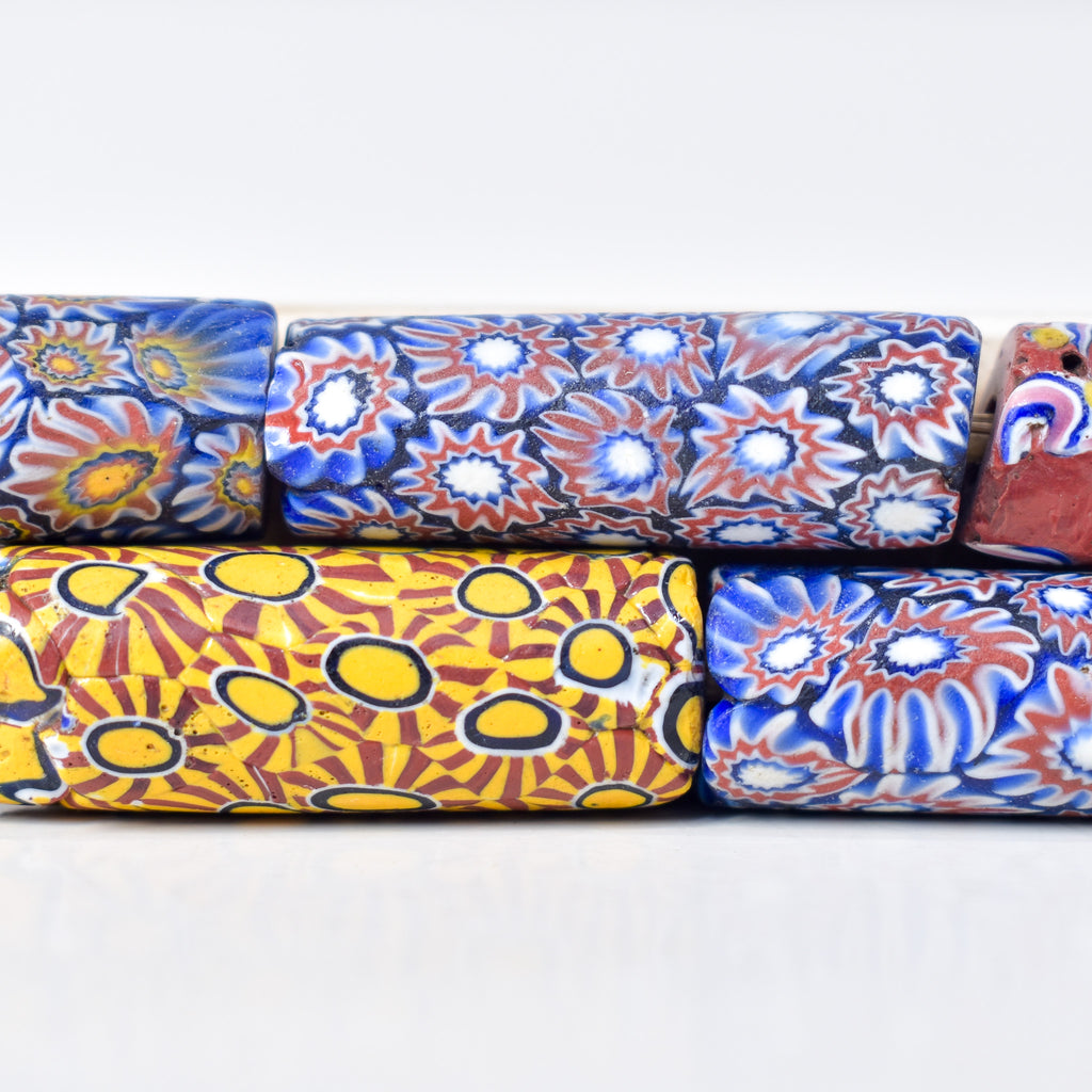 12 Millefiori Venetian Trade Beads