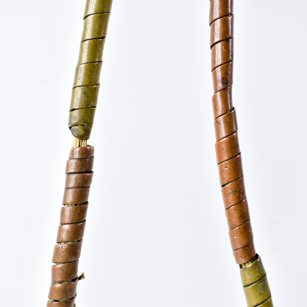Pig Tail Copper and Brass Trade Beads Large Ethiopia 34 Inch