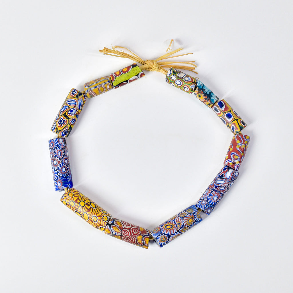 12 Millefiori Venetian Trade Beads
