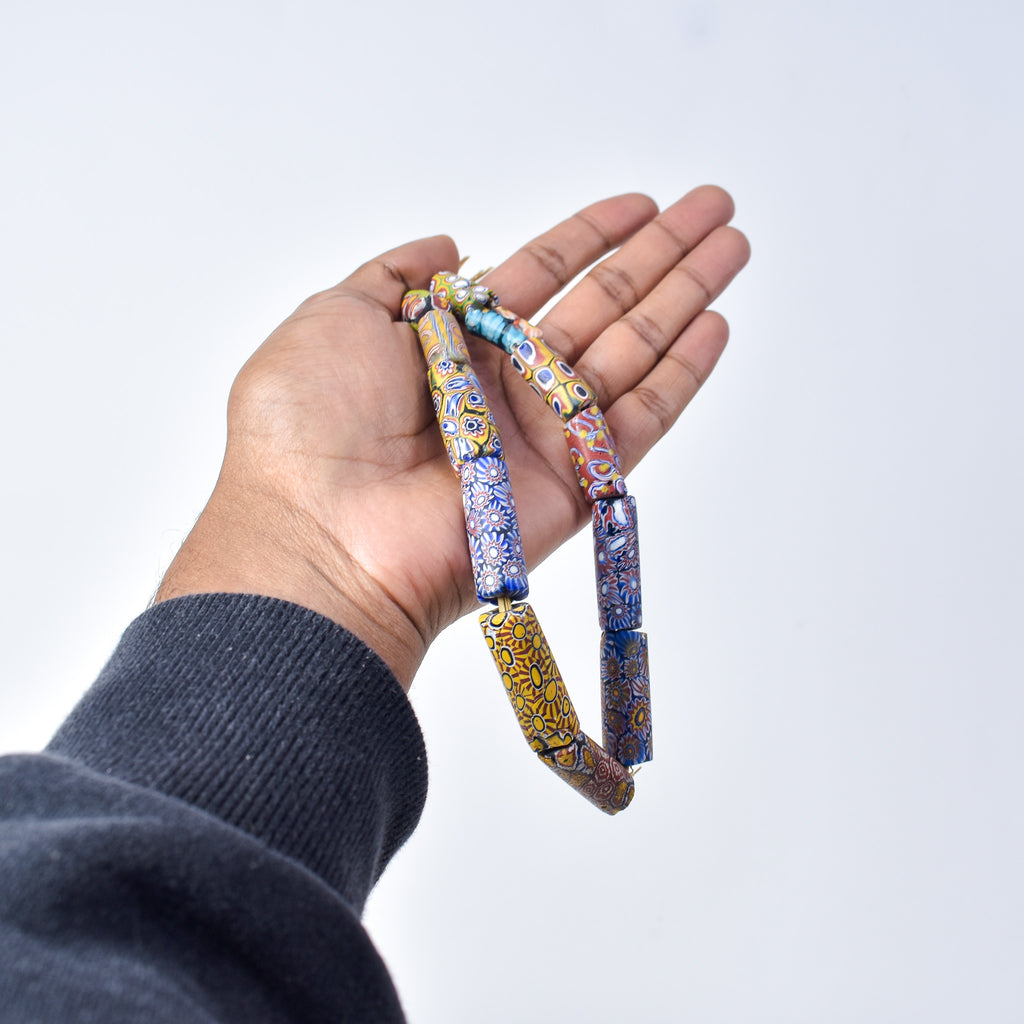 12 Millefiori Venetian Trade Beads