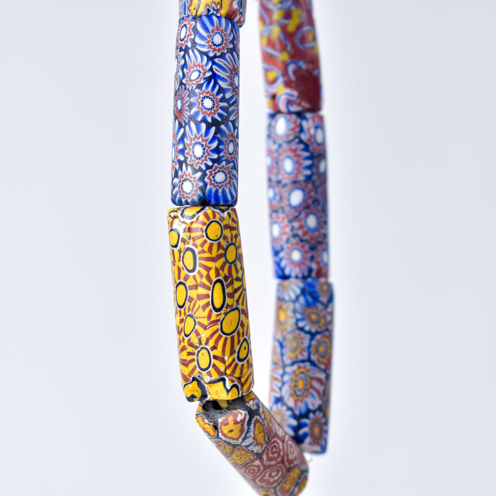 12 Millefiori Venetian Trade Beads