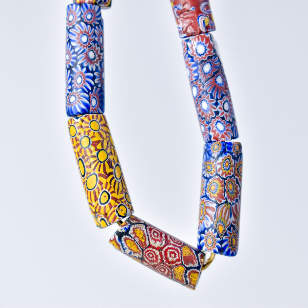 12 Millefiori Venetian Trade Beads