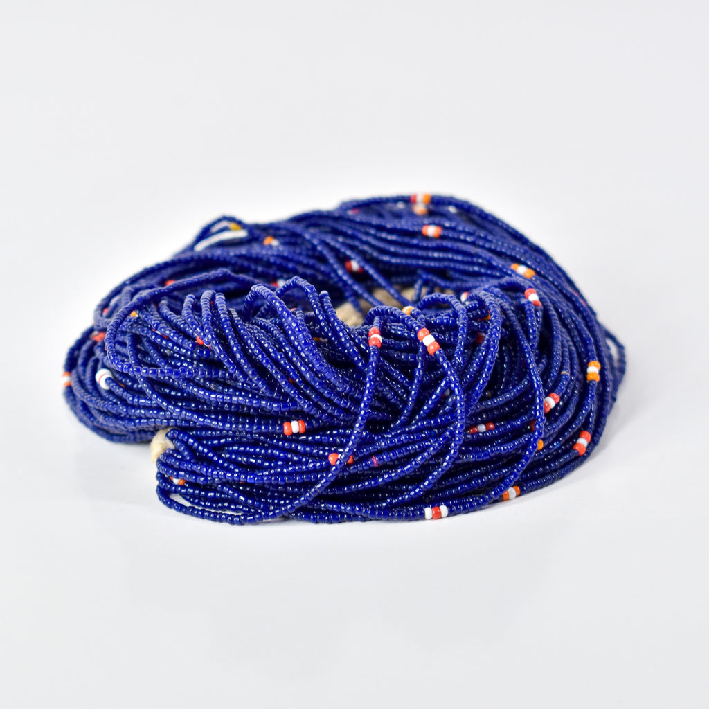 Baule Tamba Dark Blue Seed Bead Necklace