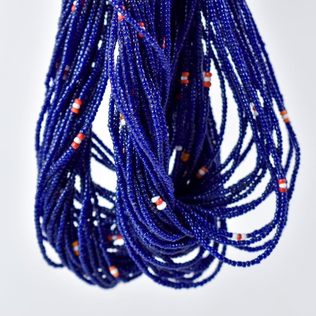 Baule Tamba Dark Blue Seed Bead Necklace