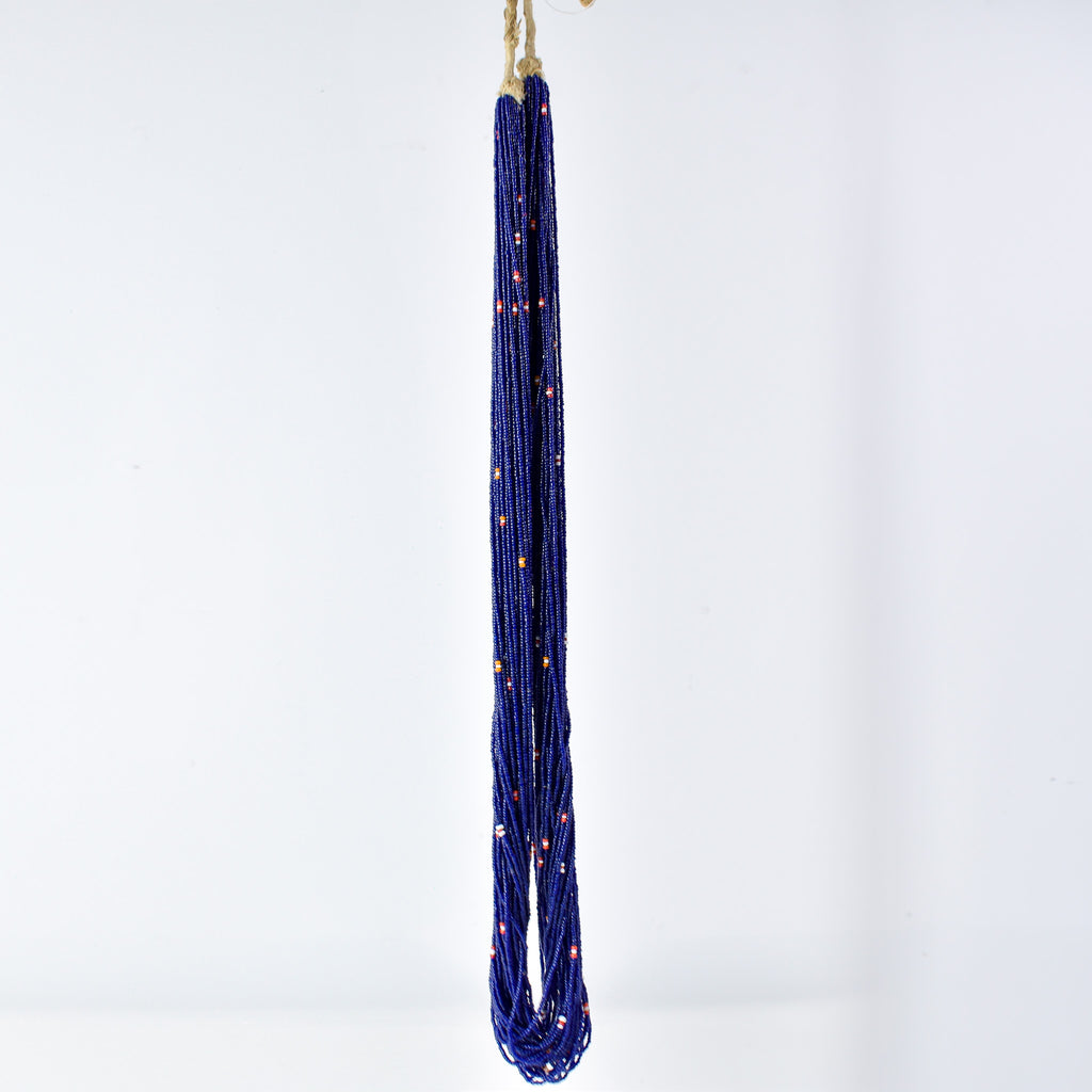 Baule Tamba Dark Blue Seed Bead Necklace