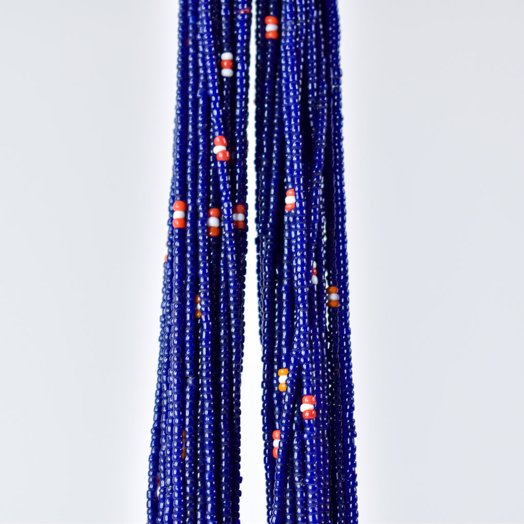 Baule Tamba Dark Blue Seed Bead Necklace