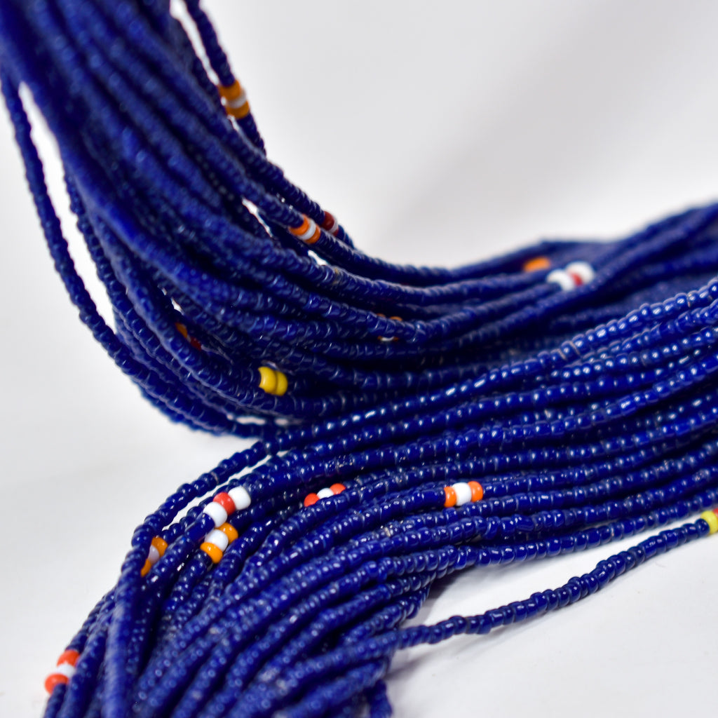 Baule Tamba Dark Blue Seed Bead Necklace