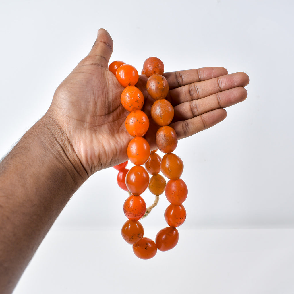 Pigeon Egg Orange Trade Beads