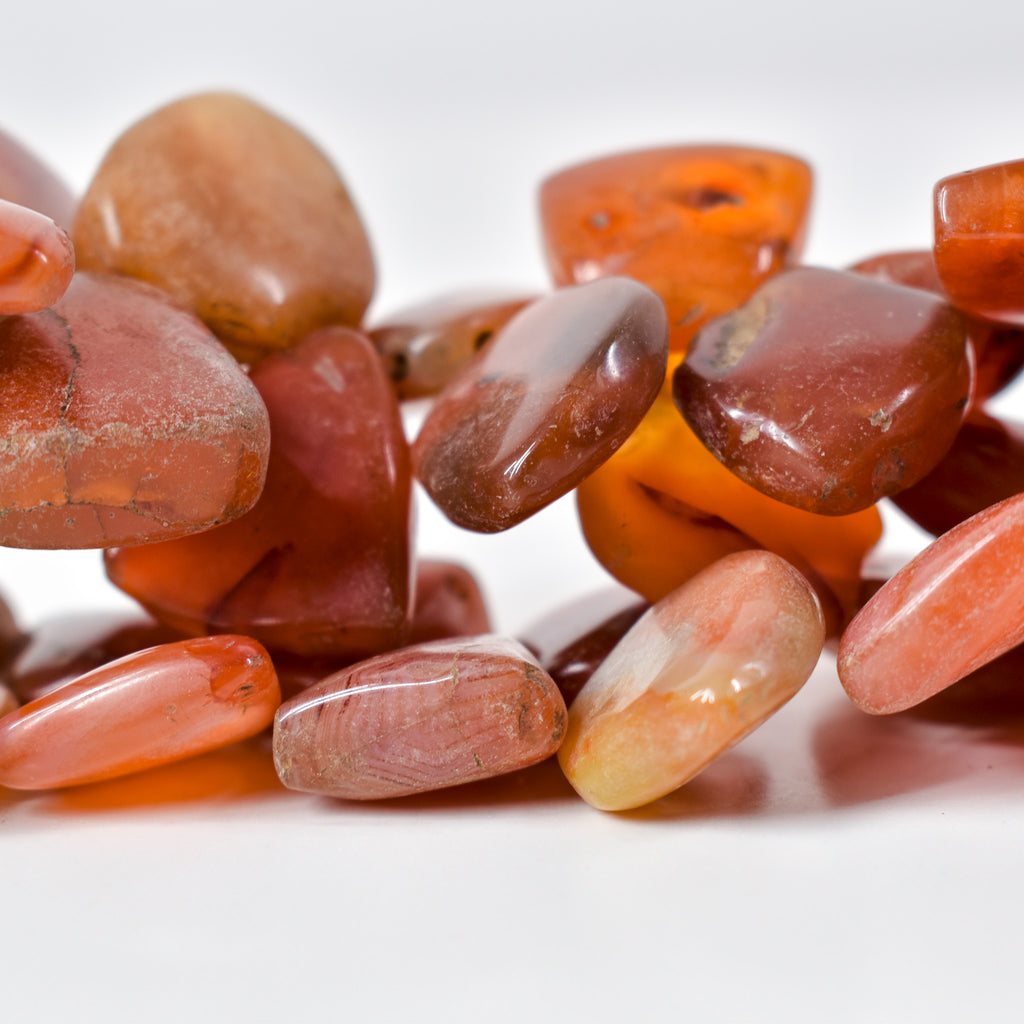 Triangular Carnelian Stone Beads 34 Inch