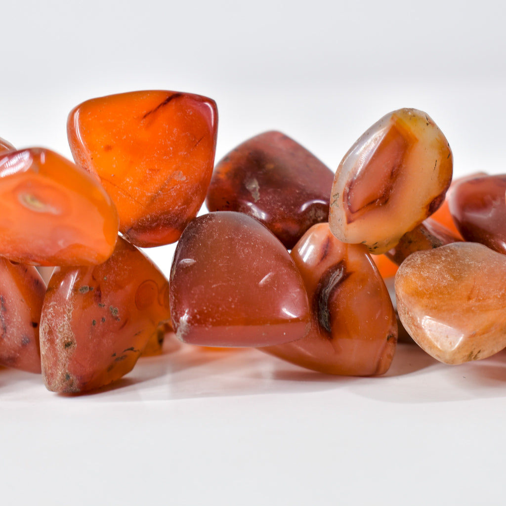 Triangular Carnelian Stone Beads 34 Inch