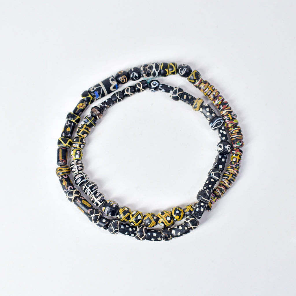 Venetian Black Collection Trade Beads 31 Inch