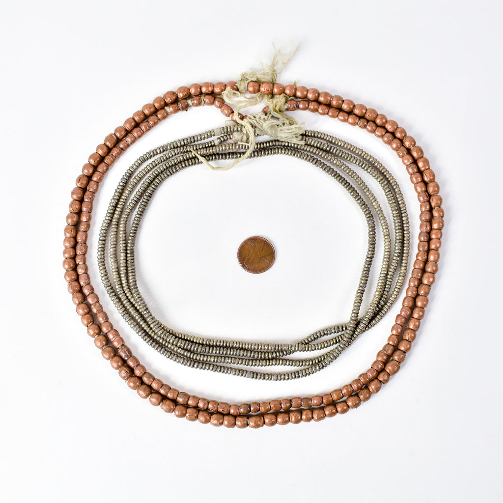 4 Strands Grab Bag Metal Trade Beads