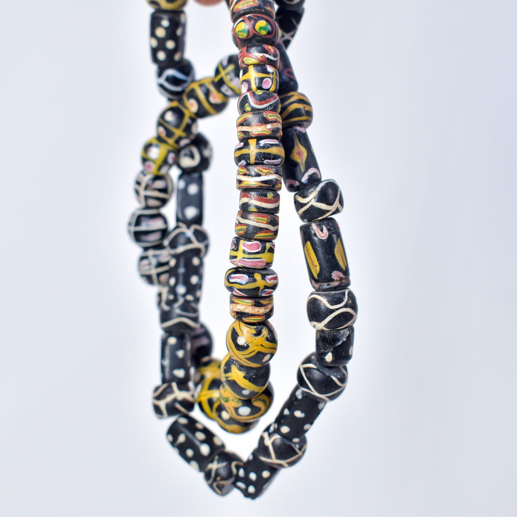 Venetian Black Collection Trade Beads 31 Inch