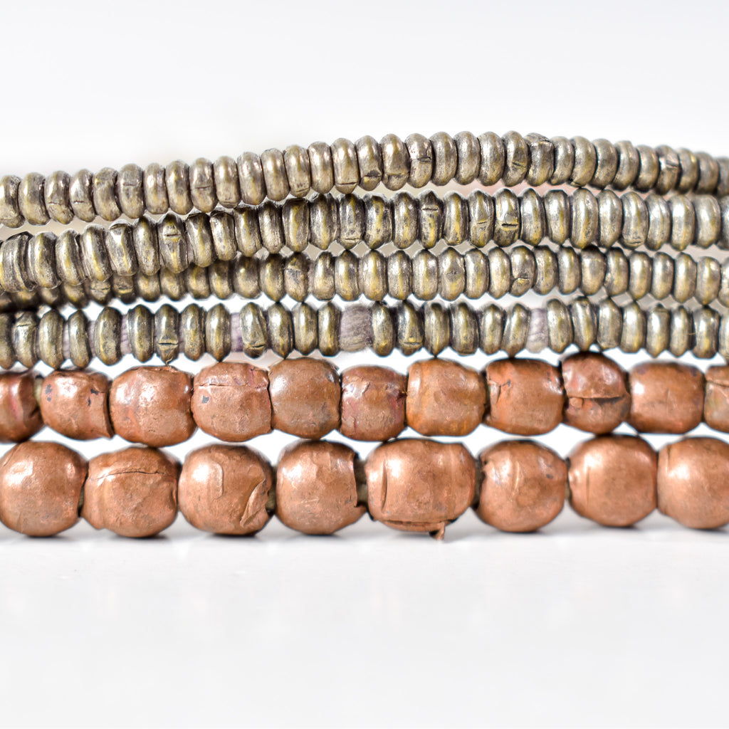 4 Strands Grab Bag Metal Trade Beads