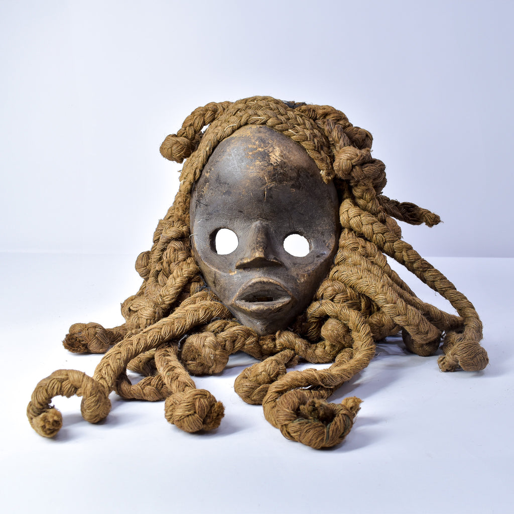 Dan Mask with Braided Hair Liberia