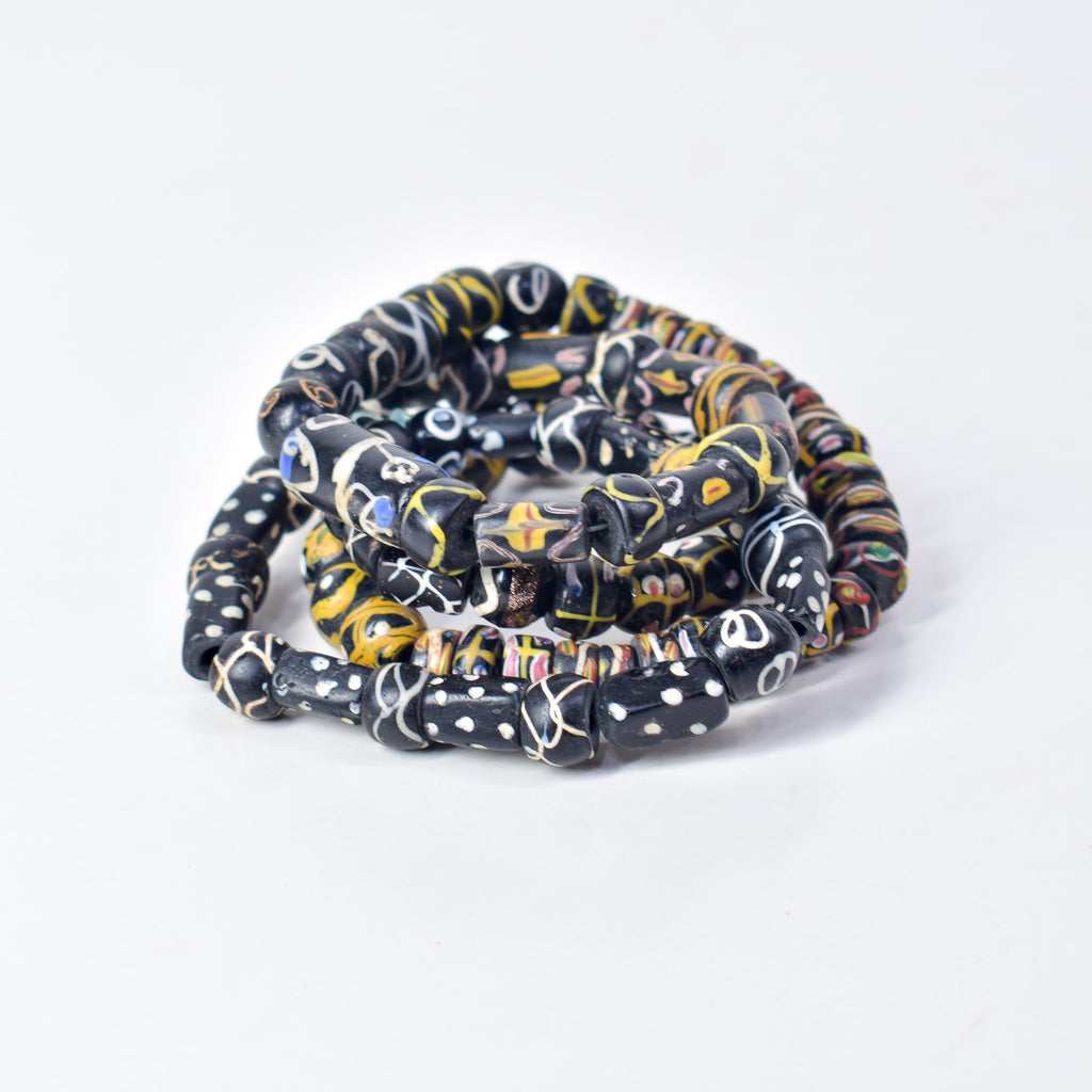 Venetian Black Collection Trade Beads 31 Inch