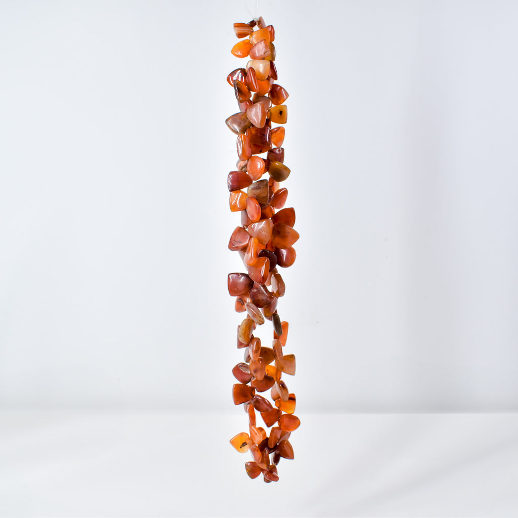 Triangular Carnelian Stone Beads 34 Inch
