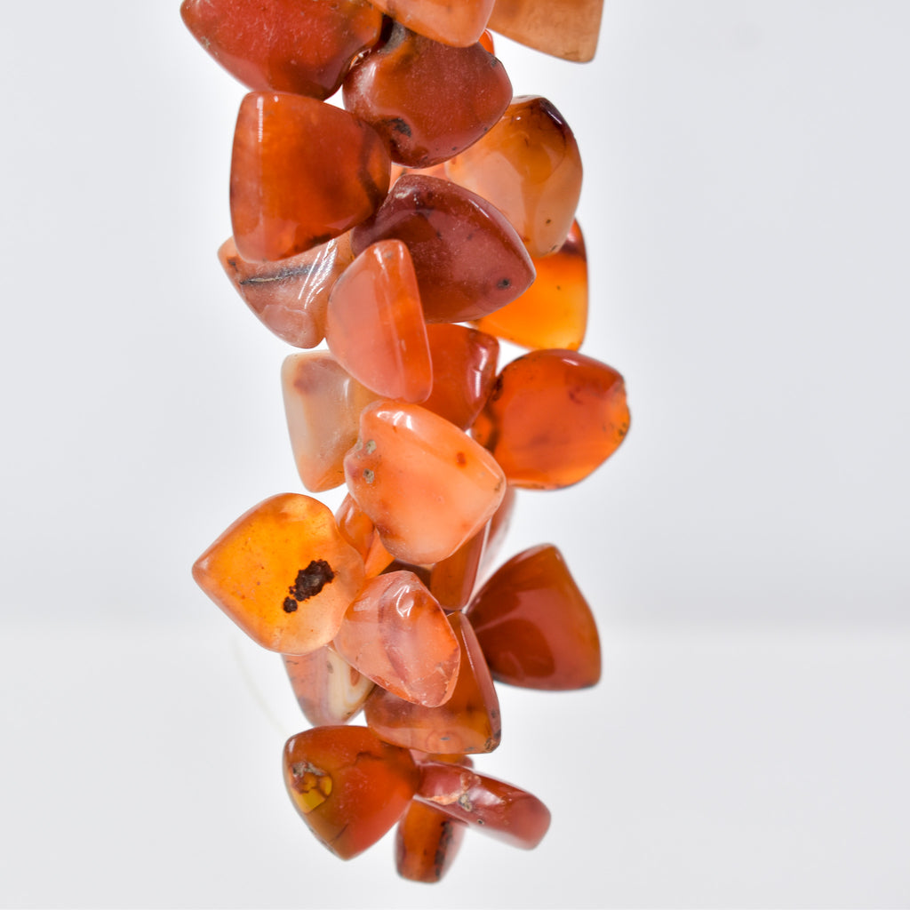 Triangular Carnelian Stone Beads 34 Inch
