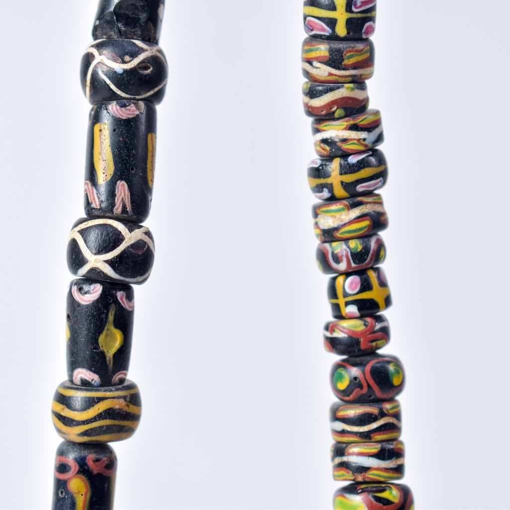 Venetian Black Collection Trade Beads 31 Inch