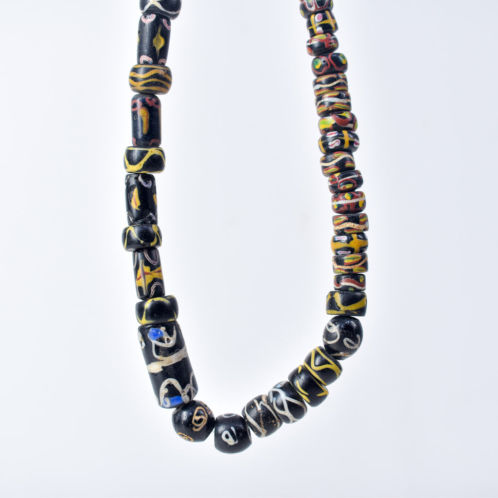 Venetian Black Collection Trade Beads 31 Inch