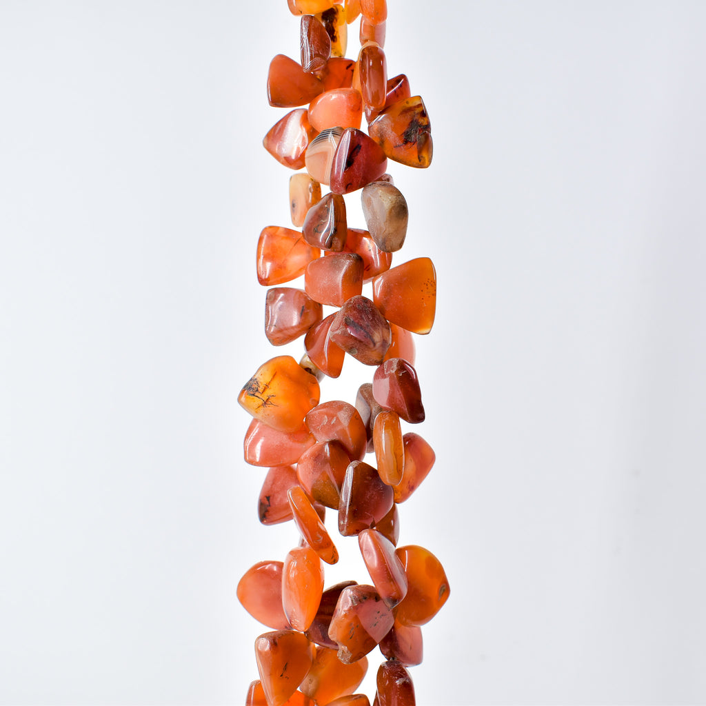 Triangular Carnelian Stone Beads 34 Inch